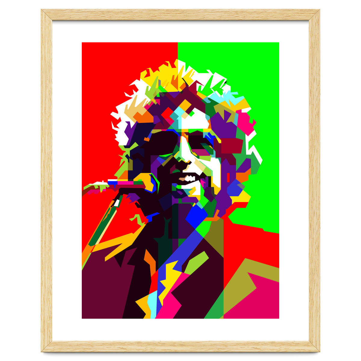 Bob Dylan Country Folk Singer Pop Art WPAP