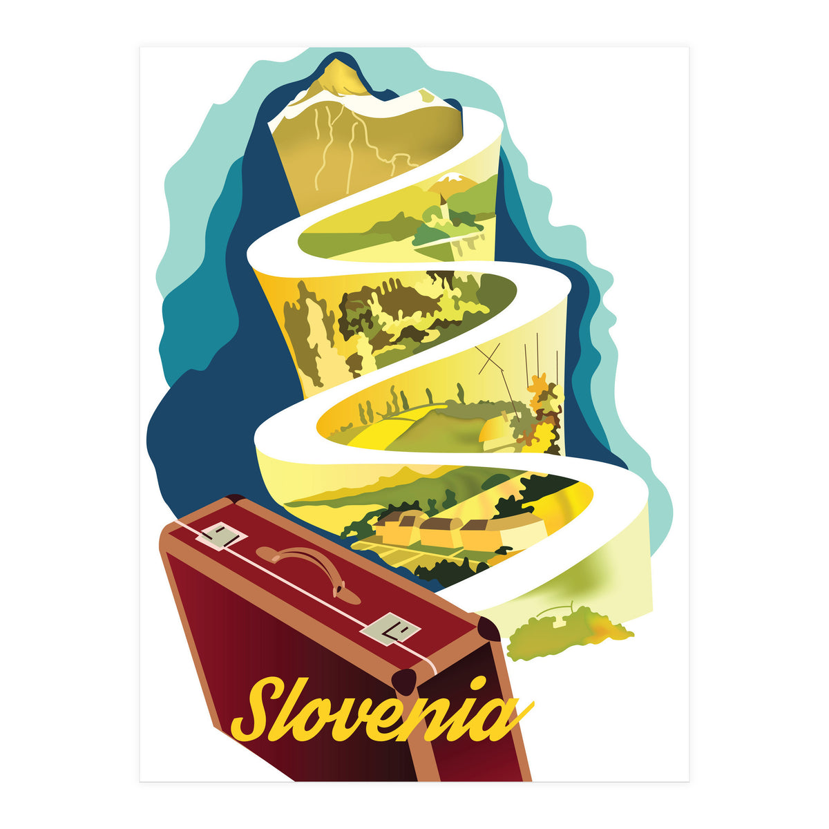 Slovenia, Mountain Road (Print Only)