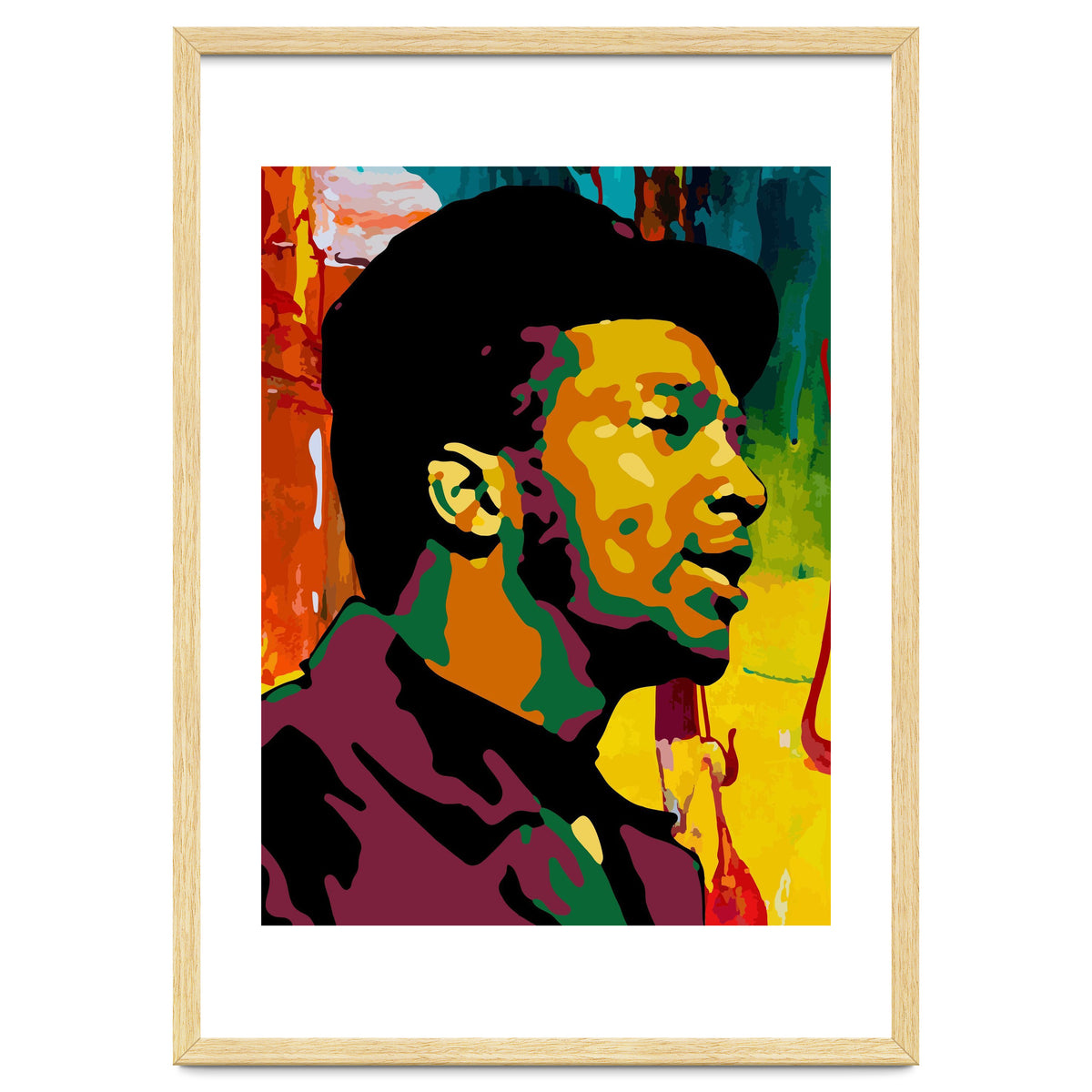 Fred Hampton Colorful Abstract Art