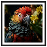 Vibrant Macaw Parrot With Red And Yellow thumbnail