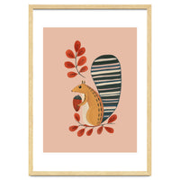 Squirrel In A Pink Autumn