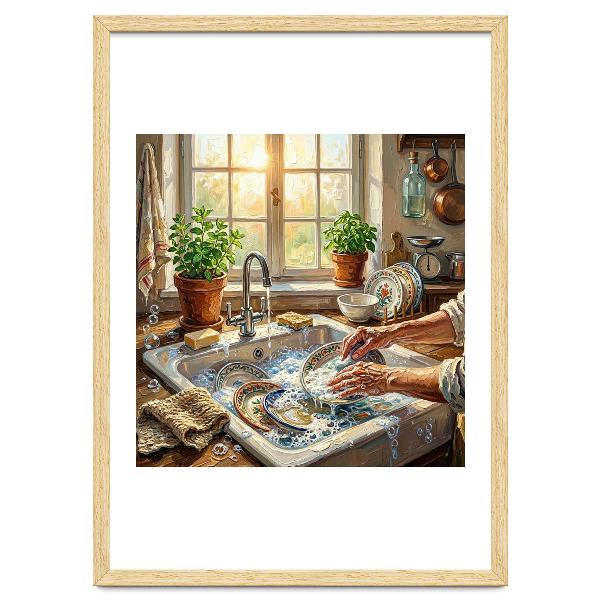 Cozy Kitchen Oil Painting