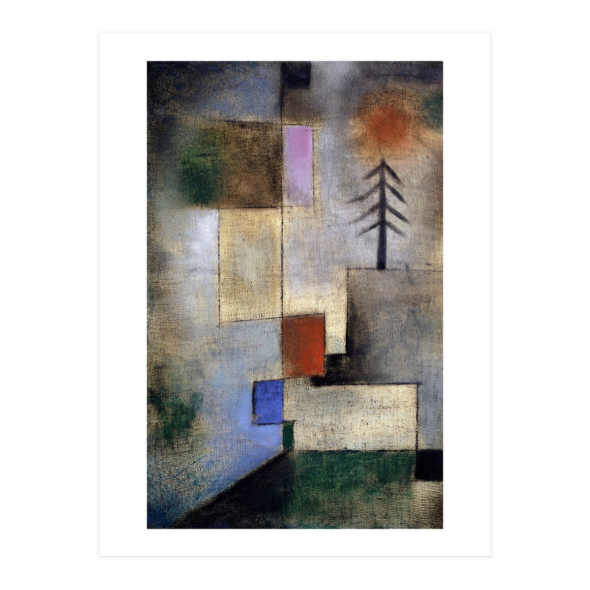 Paul Klee Small Fir Tree Abstract Painting (Print Only)