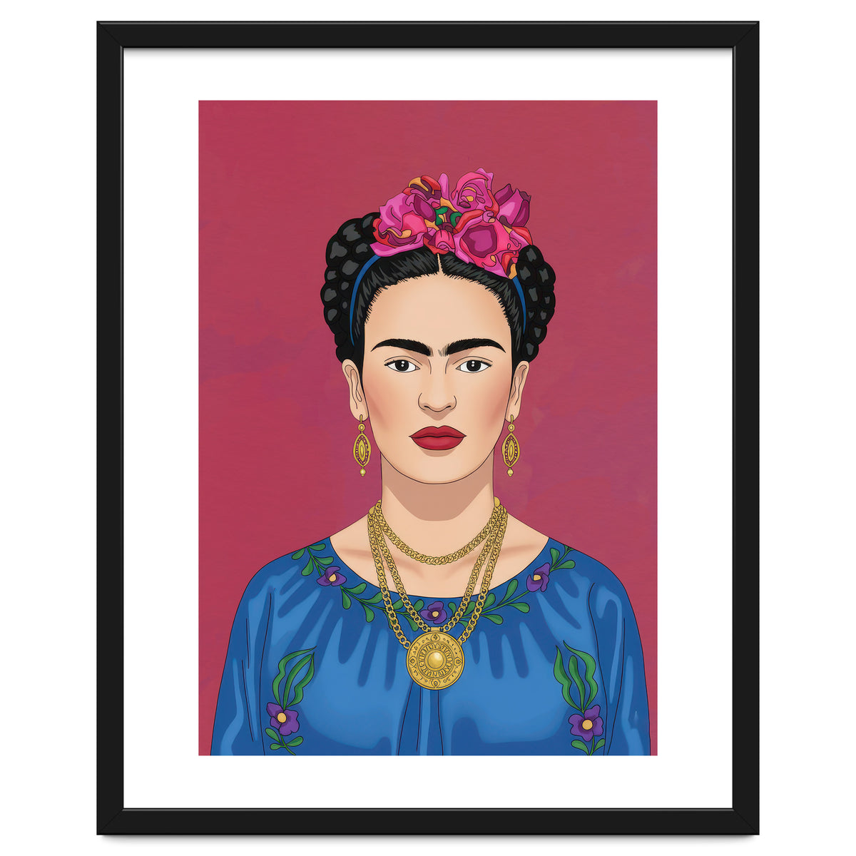 Frida Kahlo Portrait Illustration