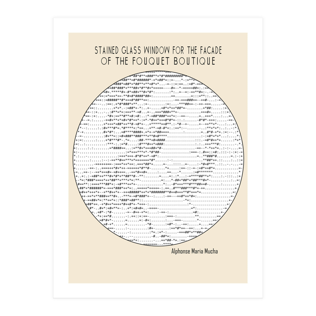 Stained Glass Window (ascii Art) (Print Only)