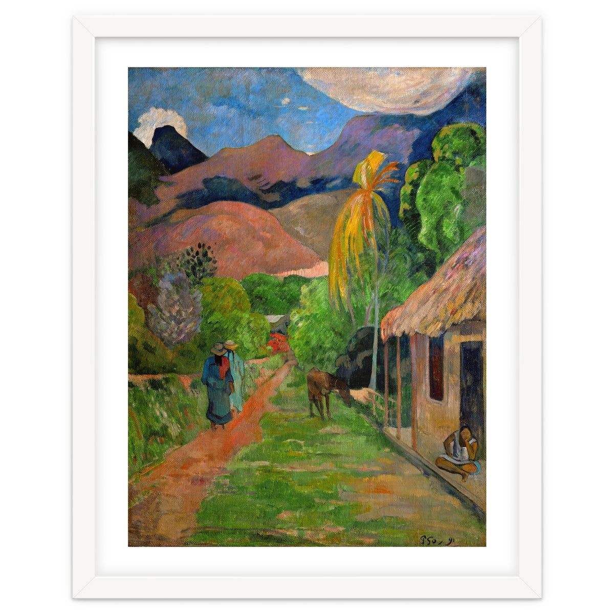 Path in Papeete, called rue du Tahiti. Oil on canvas (1891) 115.5 x 88.5 cm Cat. W 441.