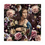 Woman with Ermine And flowers  (Print Only) thumbnail