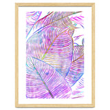 Pink Banana Leaves | Tropical Botanical Jungle | Ultraviolet Purple Nature Plants | Eclectic Forest thumbnail