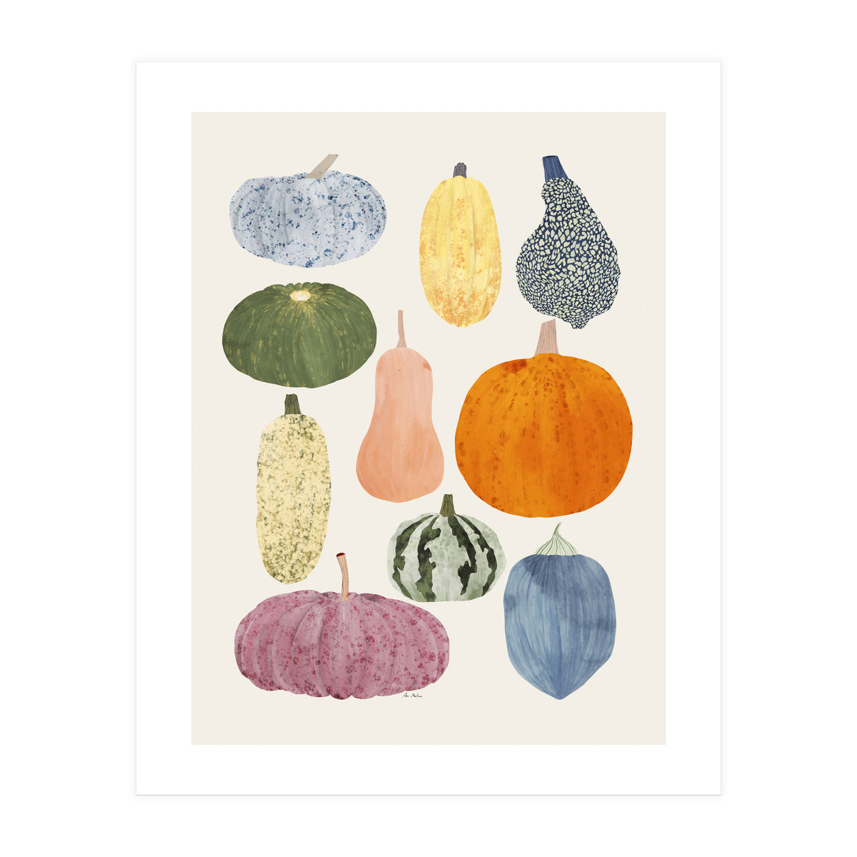 Still Life Of Pumpkins (Print Only)