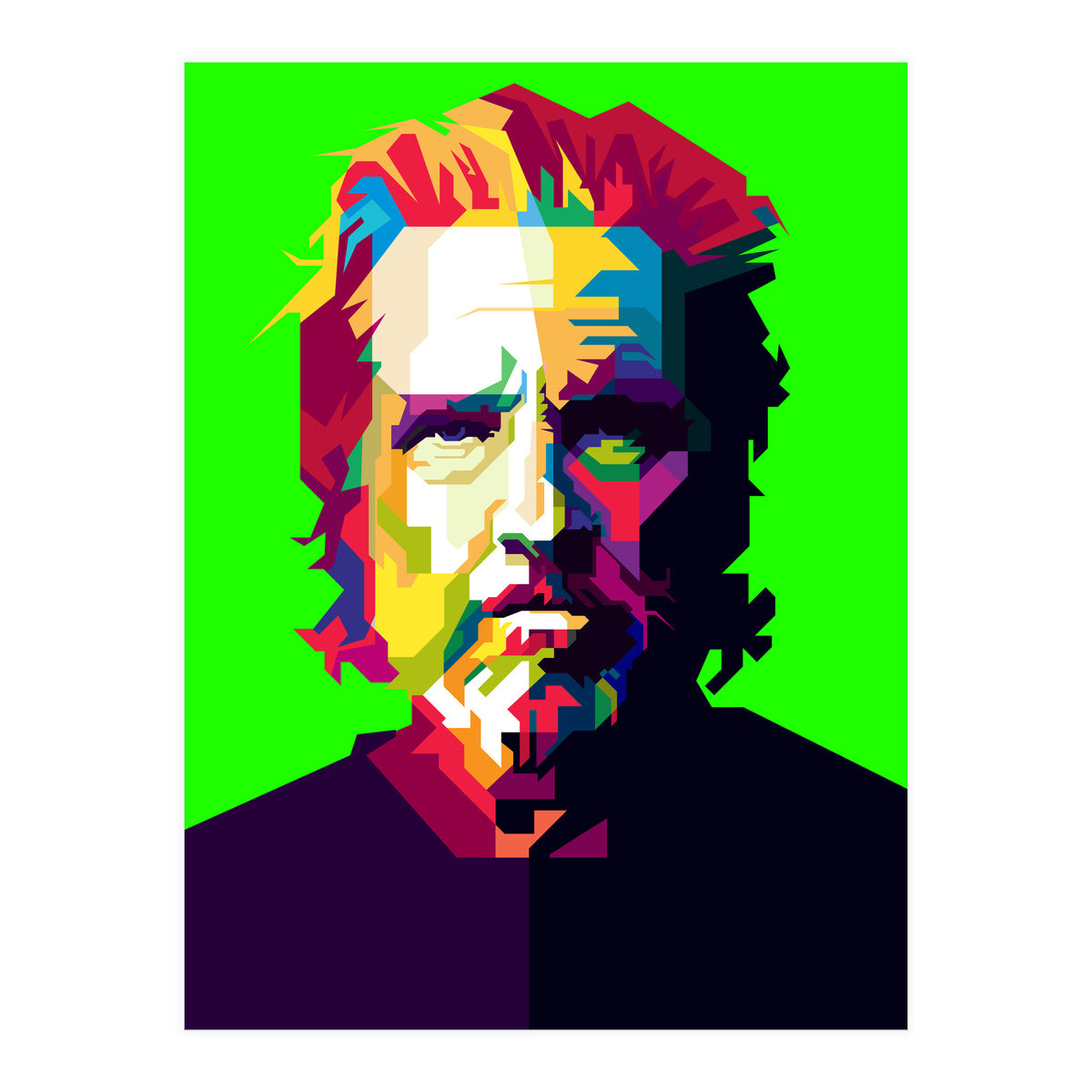 Jeff Bridges Hollywood Actor Pop Art WPAP (Print Only)