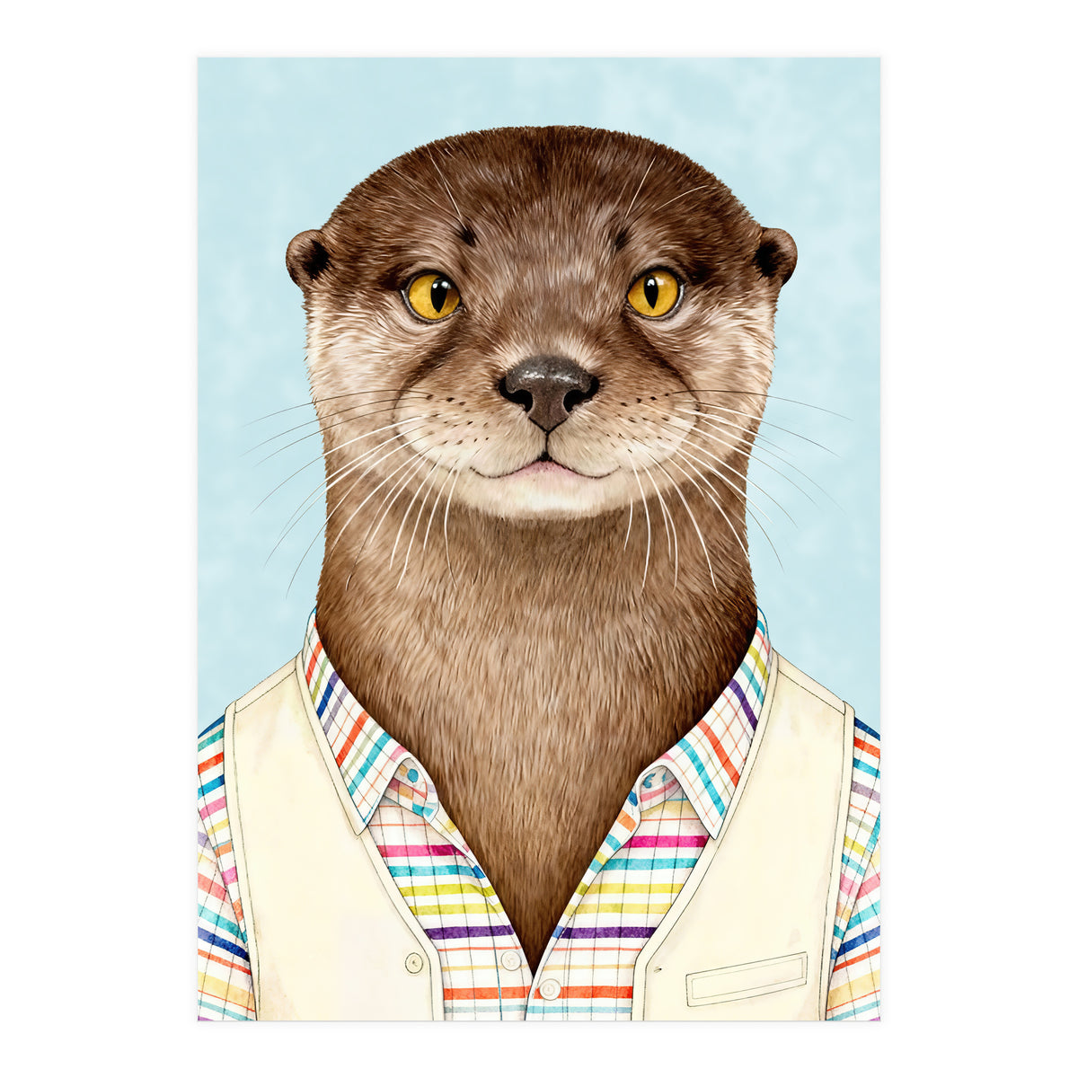 Otter Portrait in Jacket (Print Only)