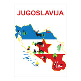 Yugoslavia Map (Print Only) thumbnail