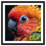 Close Up Sun Conure Parrot Eye Feathers thumbnail