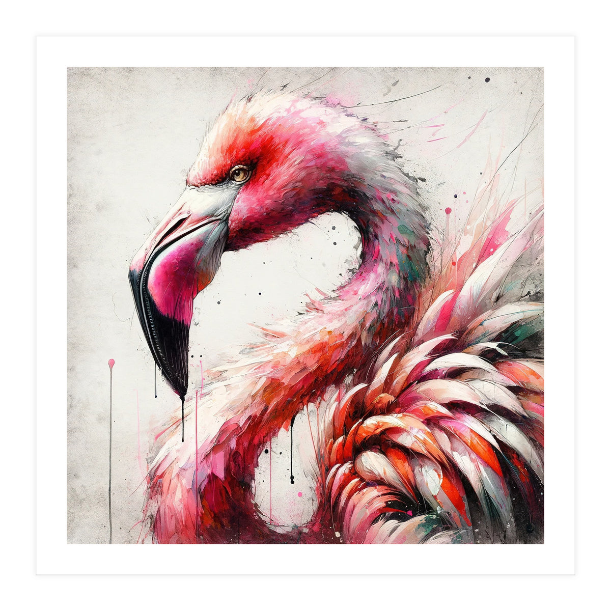 Watercolor Flamingo (Print Only)