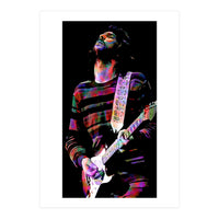 Eric Clapton American Rock and Blues Guitarist in Colorful (Print Only)