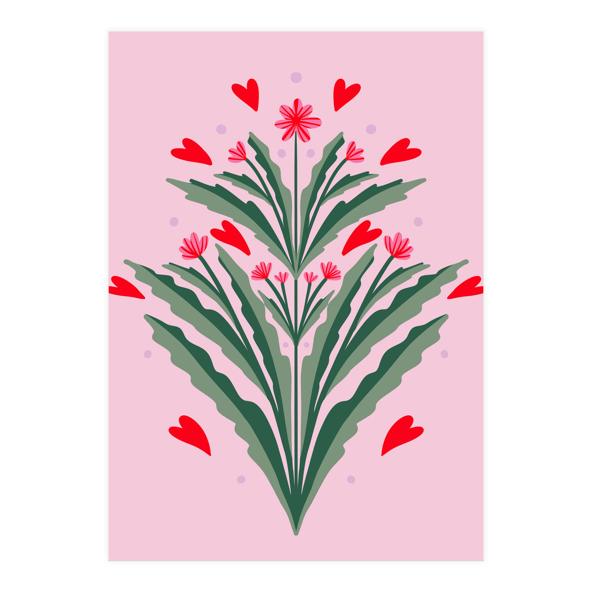 Hearts And Flowers Sum (Print Only)