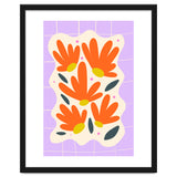 Modern Grid Floral Violet thumbnail