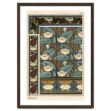 The water lily, Nelumbo lutea, in wallpaper and tile patterns. Lithograph by Verneuil. thumbnail