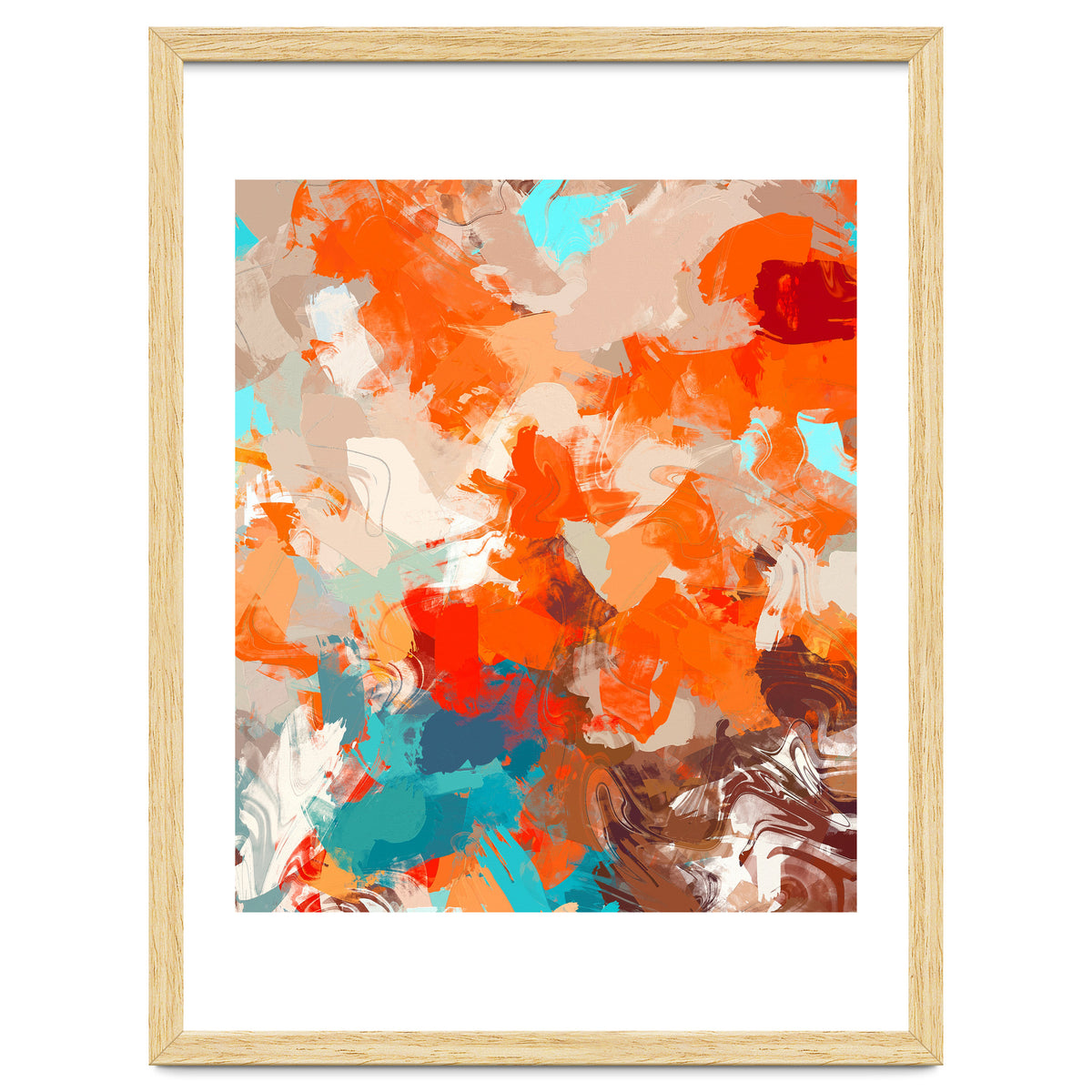 Pleasure, Abstract Painting Summer, Positivity Modern Bohemian Pop of Color Bright Good Vibes