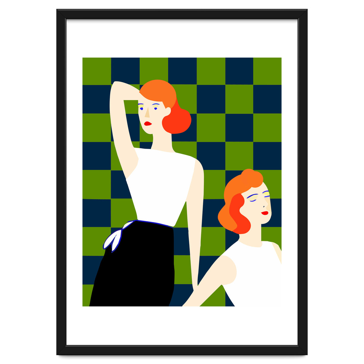 Moods, Checkers Girl Friends Chic Chess, Modern Bohemian Eclectic Woman Girl Boss, Bff Fashion Style