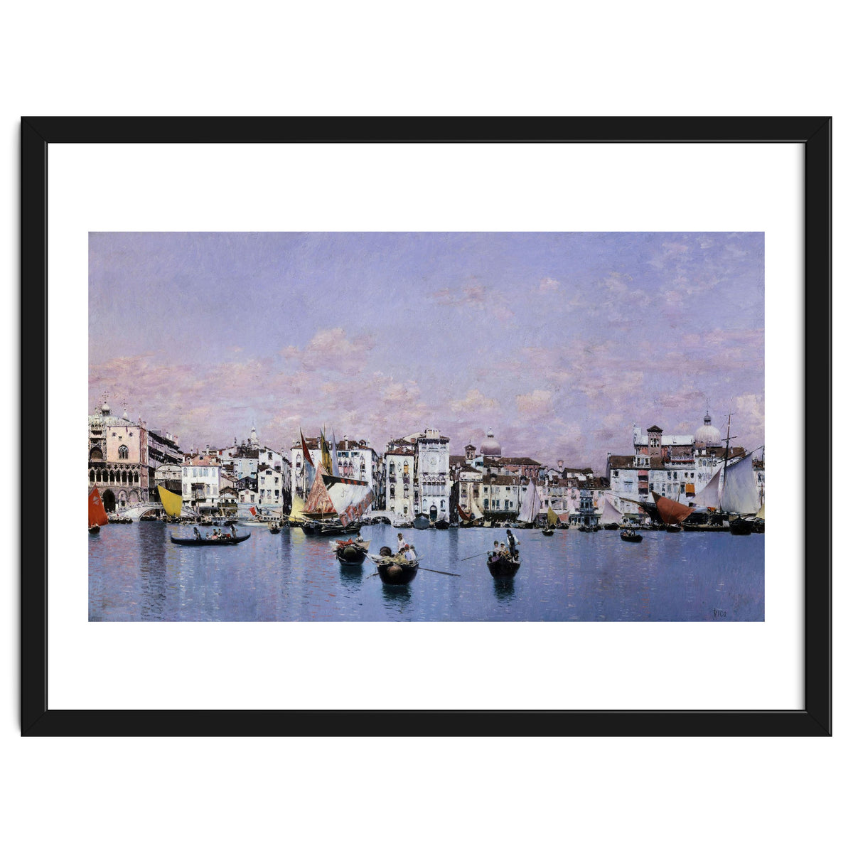 'La riva degli Schiavoni en Venecia', 1873, Oil on canvas, 42 cm x 72 cm.