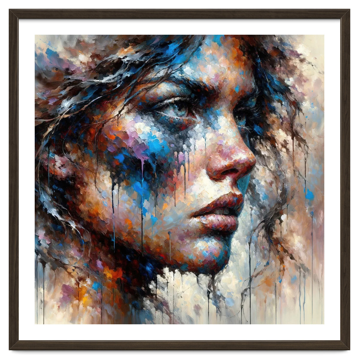 Intense Abstract Side Portrait