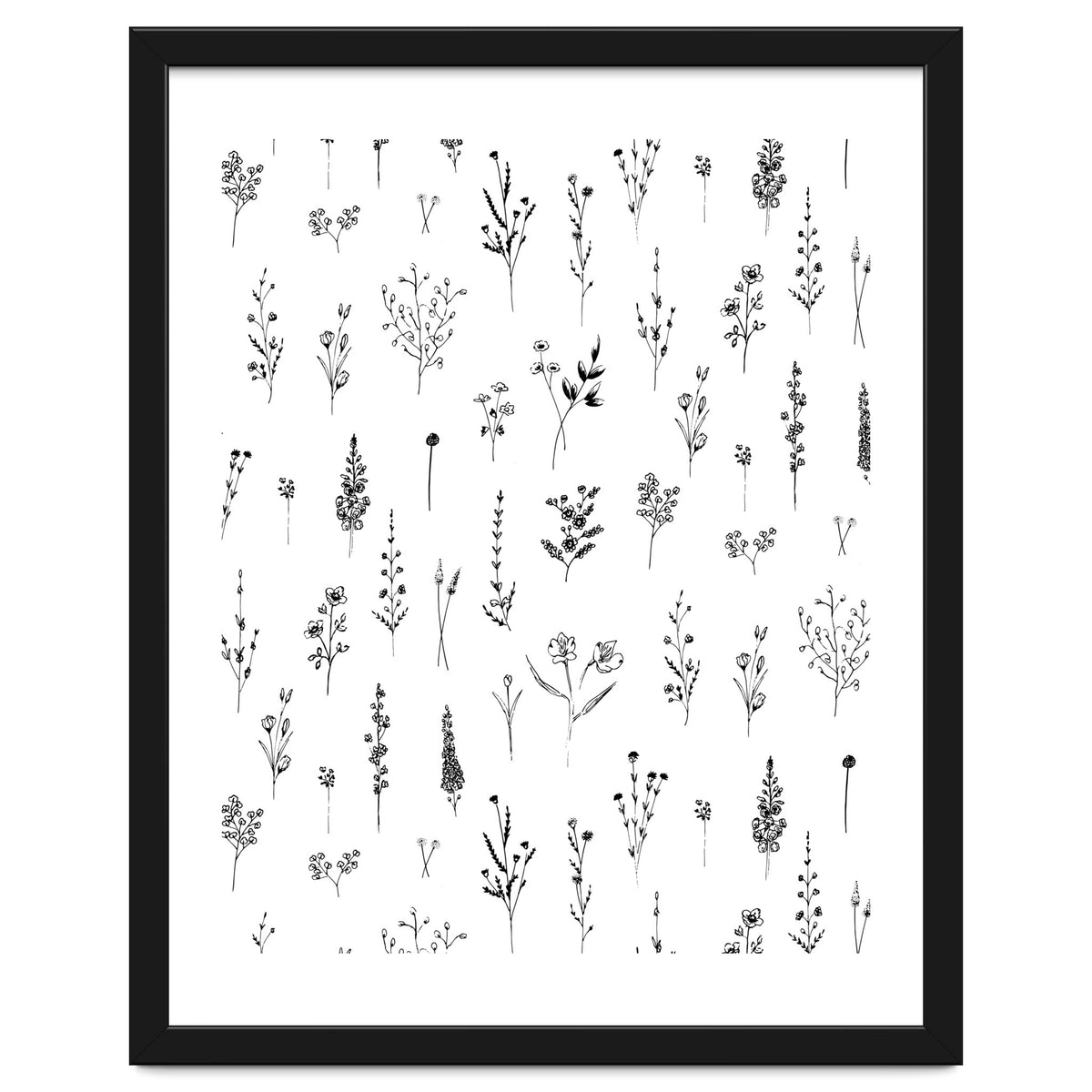 Wildflowers Minimalist Pattern