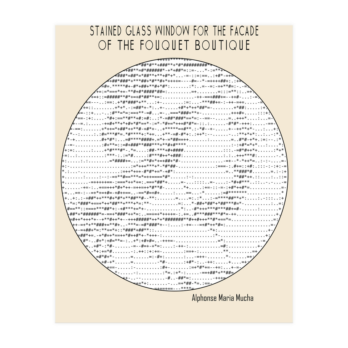 Stained Glass Window (ascii Art) (Print Only)