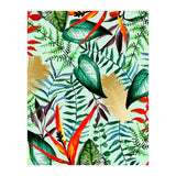Paradise, Tropical Jungle Botanical Bohemian Illustration, Palm Bird of Paradise Gold Painting (Print Only) thumbnail