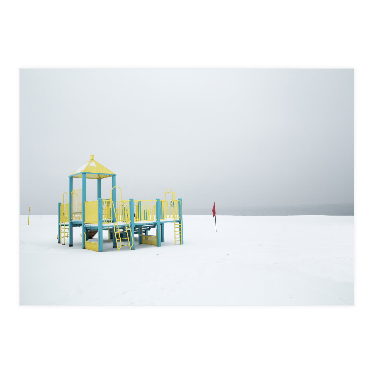 Playground in the winter seascape (Print Only)