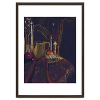 Dark Baroque Table still life moody still life oils