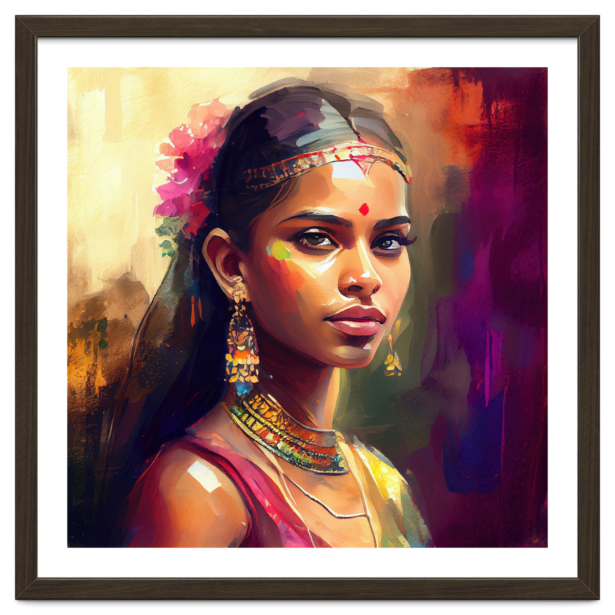 Golden Garland Sinhalese Portrait