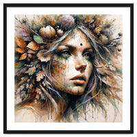 Harvest Crown Druid Woman Portrait