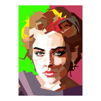 Sharon Stone Actress Movie Retro Illustration (Print Only)