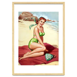 Smiling Pinup Sexy Girl On The Beach thumbnail