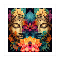 Twin Lotus Buddha Portrait (Print Only)