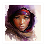 Amethyst Hood Tuareg Woman Portrait (Print Only) thumbnail