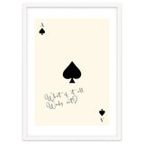Ace of Spades Motivational Card Print, What If It All Works Out Poster thumbnail