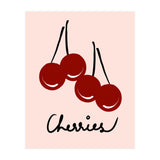 Cherries modern simple minimalistic red cute Fruit wall art (Print Only) thumbnail