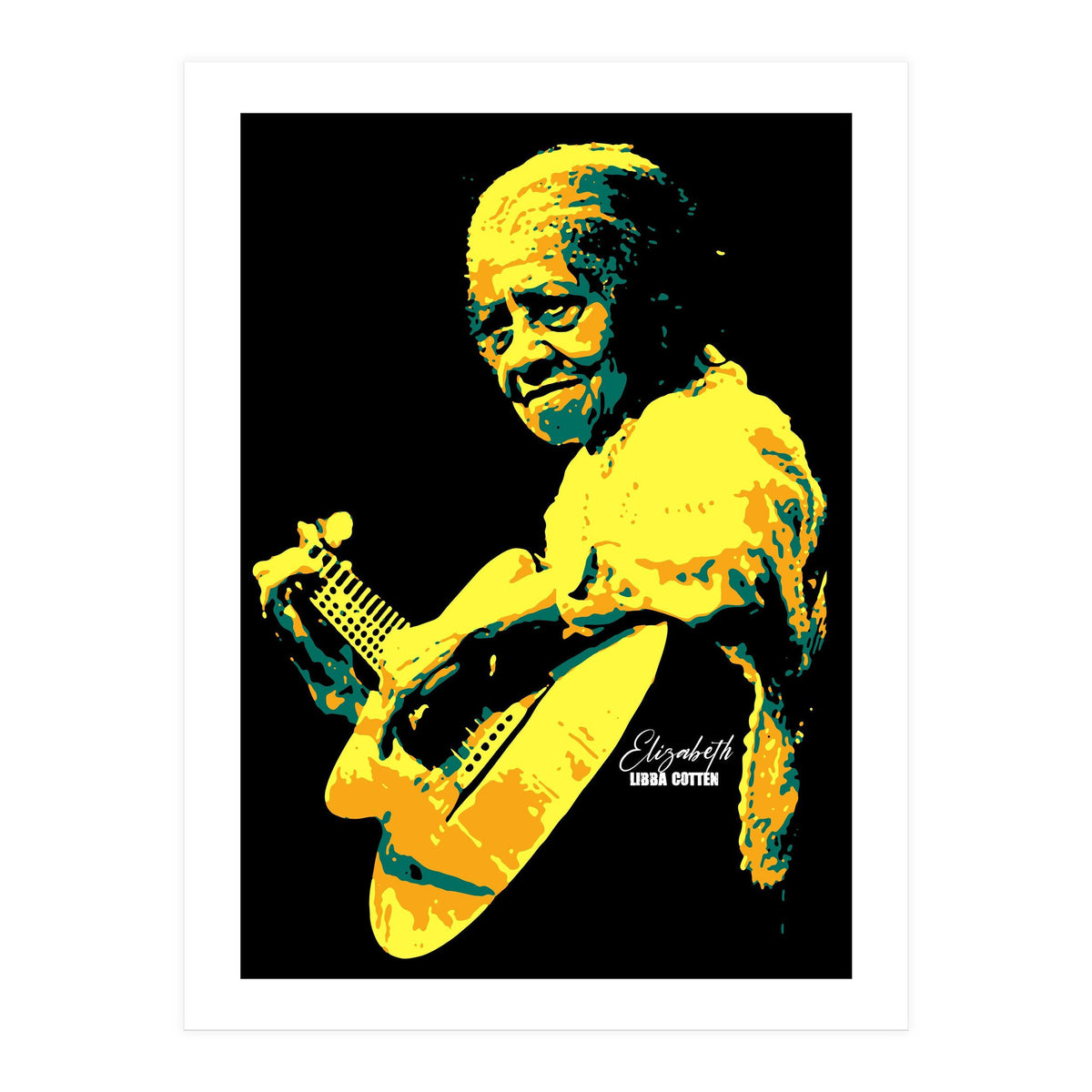 Elizabeth Cotten American Folk and Blues Musician Legend (Print Only)