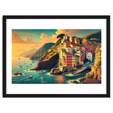 Vintage Cinque Terre Poster, Italy thumbnail
