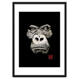 Angry Gorilla White In Black thumbnail