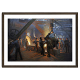Peder Severin Kroyer (1851-1909). Danish painter. The Iron Foundry, Burmeister & Wain, 1885. thumbnail