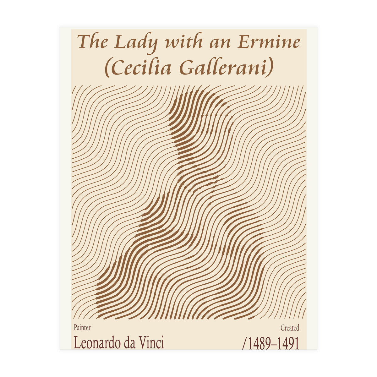The Lady With An Ermine (cecilia Gallerani) – Leonardo Da Vinci (1489–1491) (Print Only)