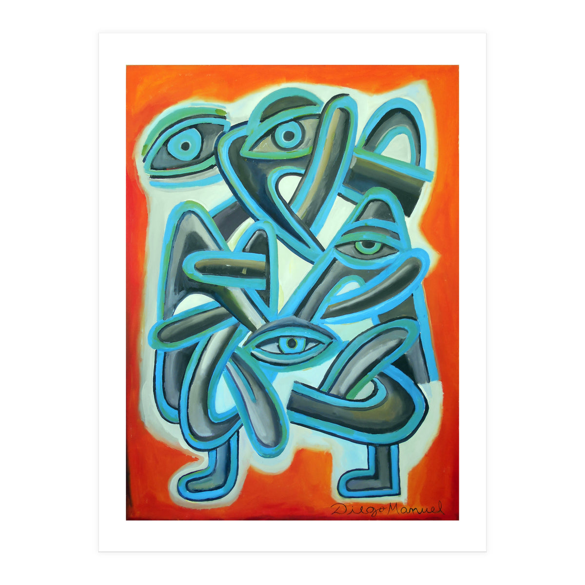 Graffiti Con Ojos Y Lenguas (Print Only)