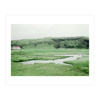 Pond and house in the middle of nowhere - Iceland  (Print Only)