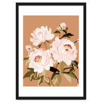 Blush Peony Painting, Floral Wall Art, Neutral Flower Print, Peony Art