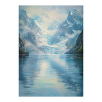 Ethereal Descent: The Glimmering Silence of the Ancient Glacial Fjord (Print Only)