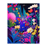 Surreal Emotions, Abstract Colorful Bold Botanical Nature Garden, Eclectic Boho Bohemian Modern Contemporary Graphic Design Painting (Print Only) thumbnail