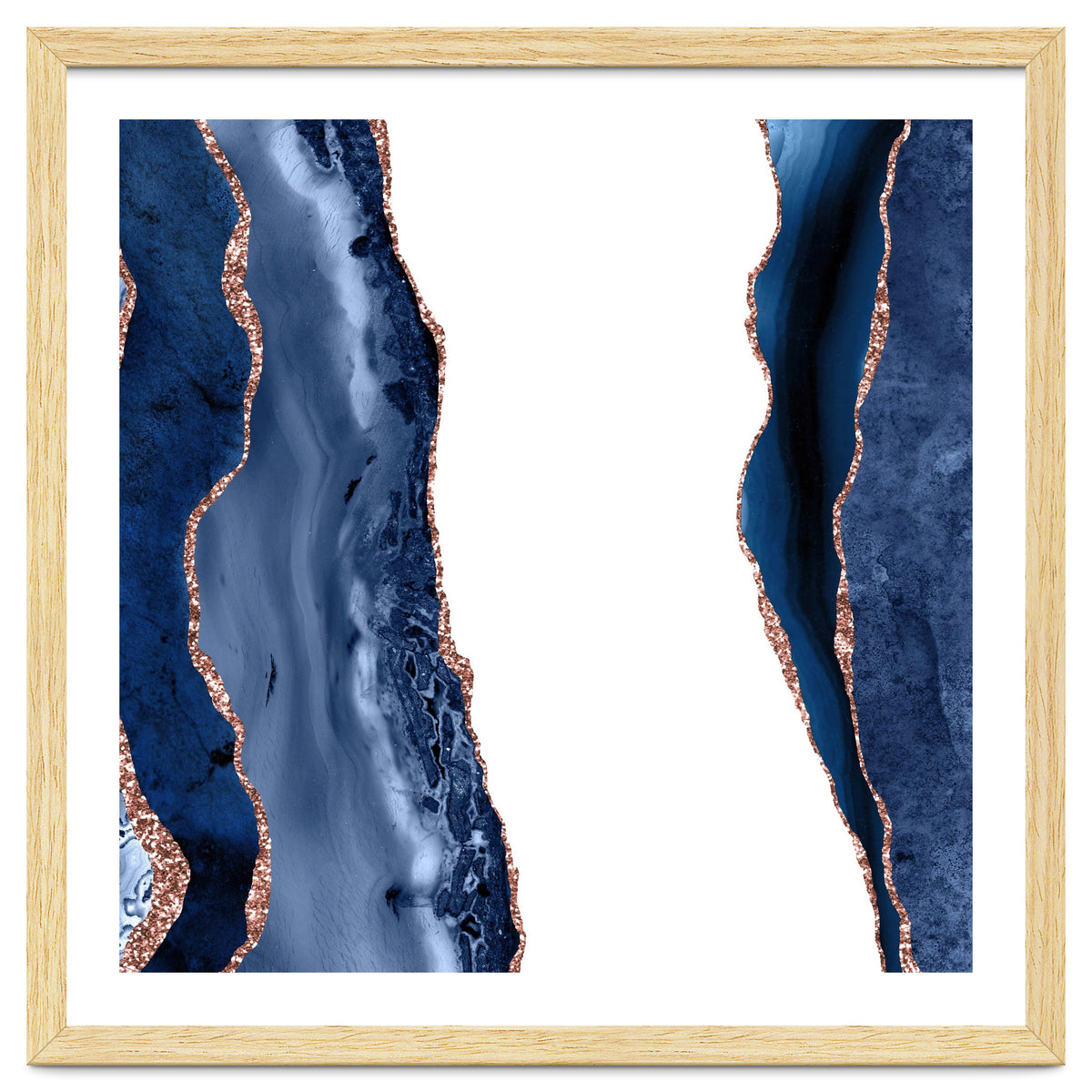 Navy & Rose Gold Agate Texture 28